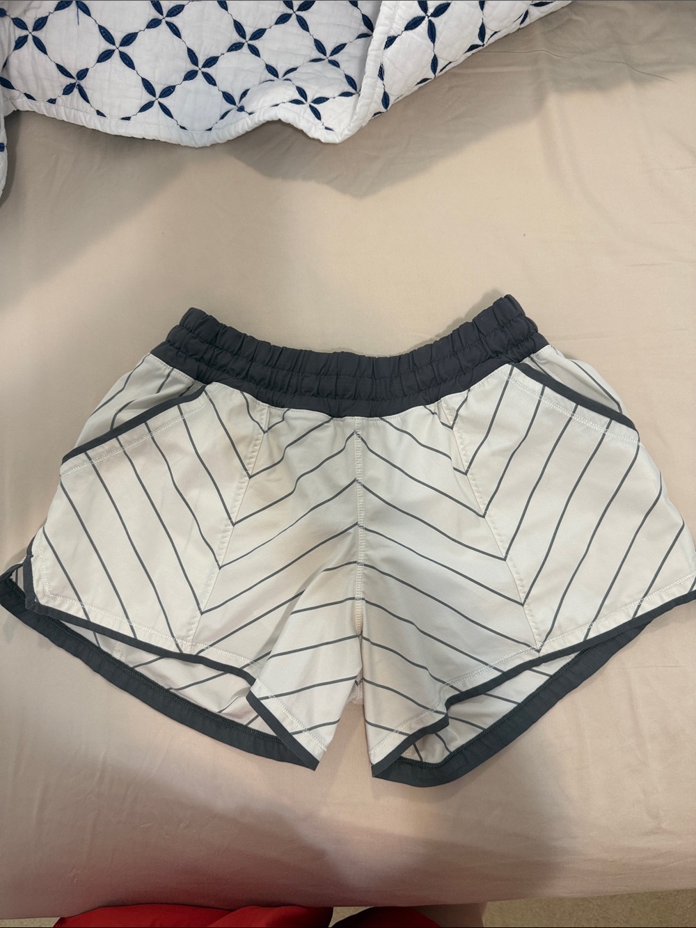 lululemon athletica White Shorts with Black Trim